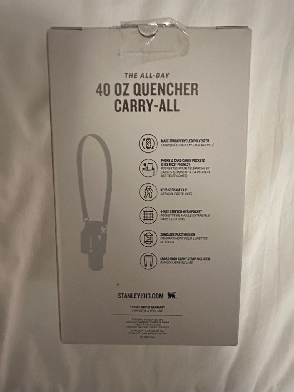 Stanley Black 40 oz Quencher Carry-All - Picture 2 of 3